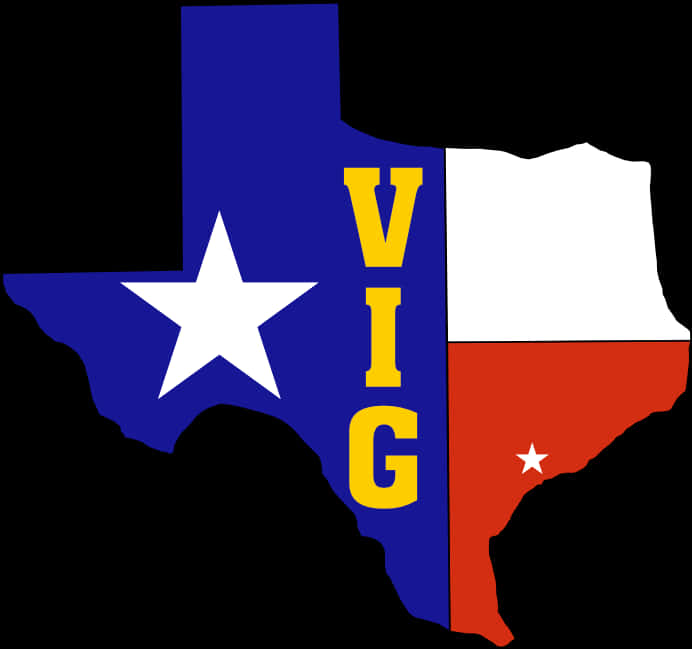 A Map Of Texas With A White Star And Red White And Blue Flag PNG