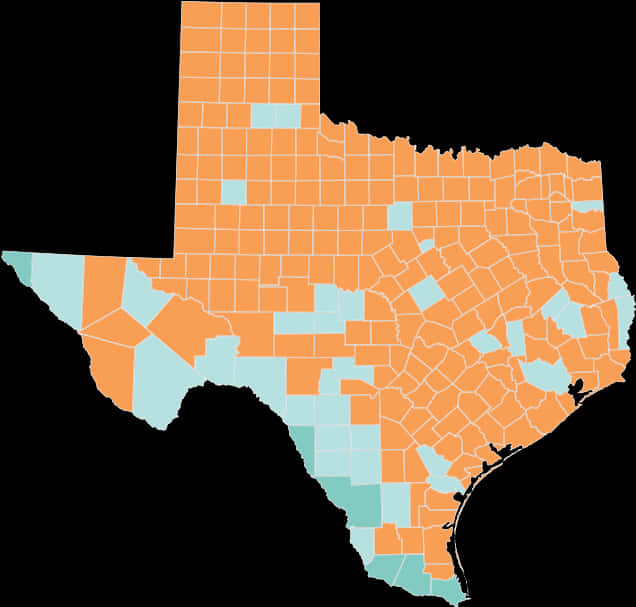 A Map Of Texas With Different Colored Squares PNG