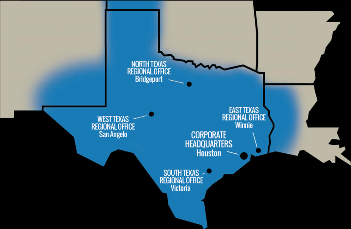 A Map Of Texas With White Text PNG