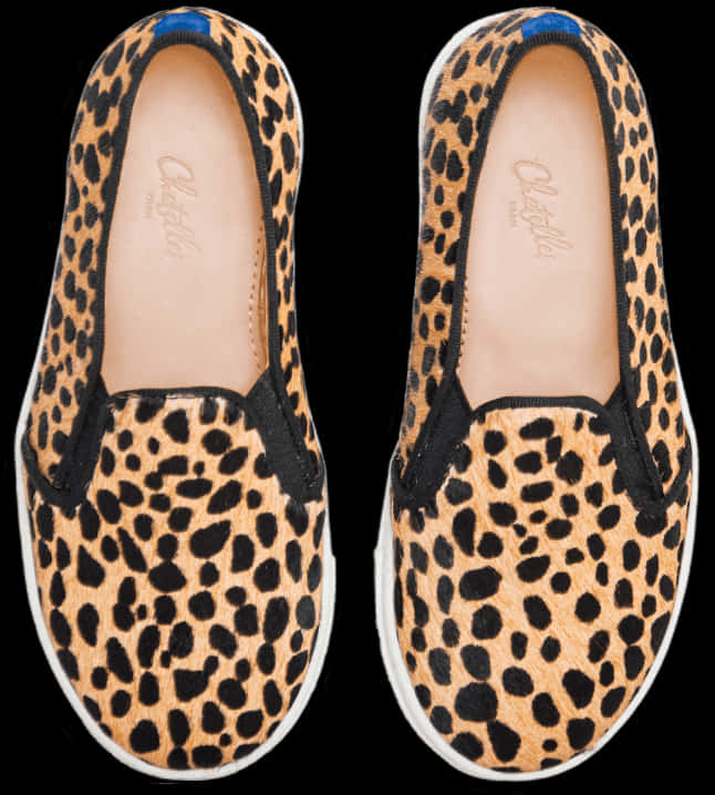A Pair Of Leopard Print Shoes PNG