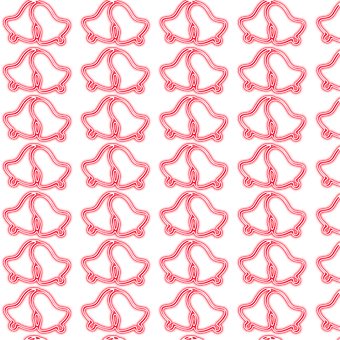 A Pattern Of Bells On A Black Background