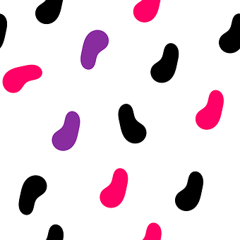 A Pattern Of Black Purple And Pink Dots
