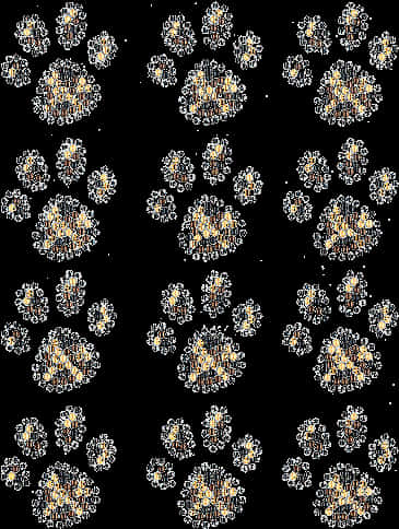 A Pattern Of Paw Prints PNG