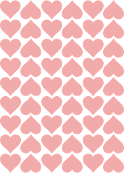 A Pattern Of Pink Hearts PNG