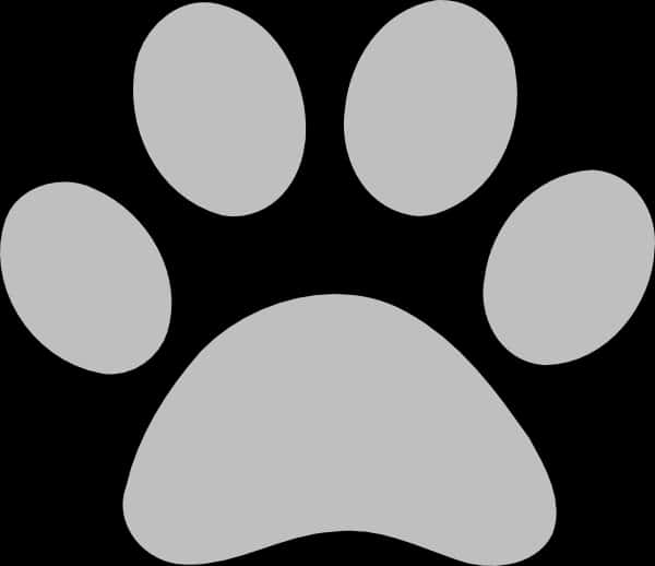 A Paw Print On A Black Background PNG