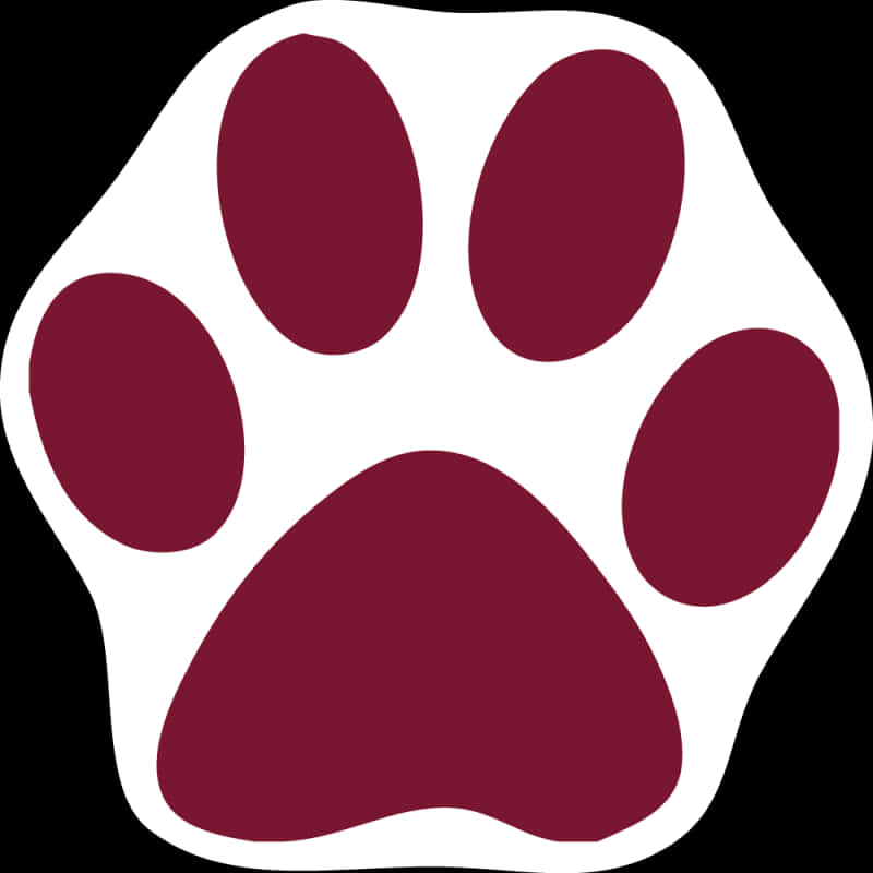 A Paw Print With Red Spots