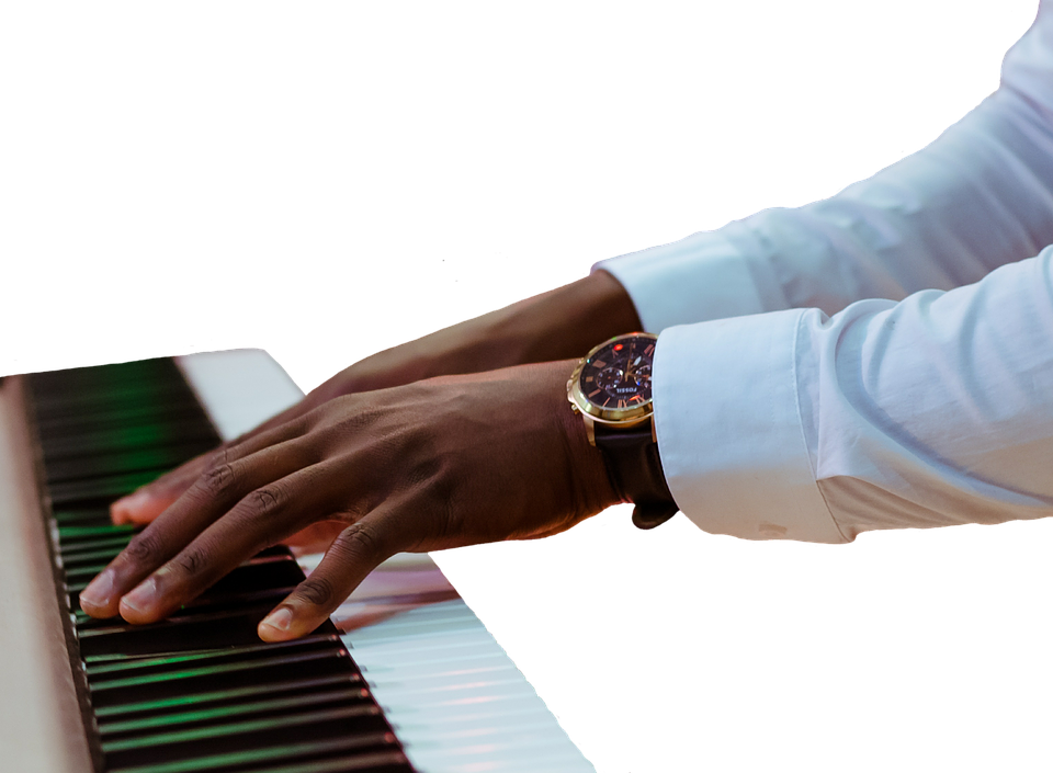 A Person Playing A Piano PNG