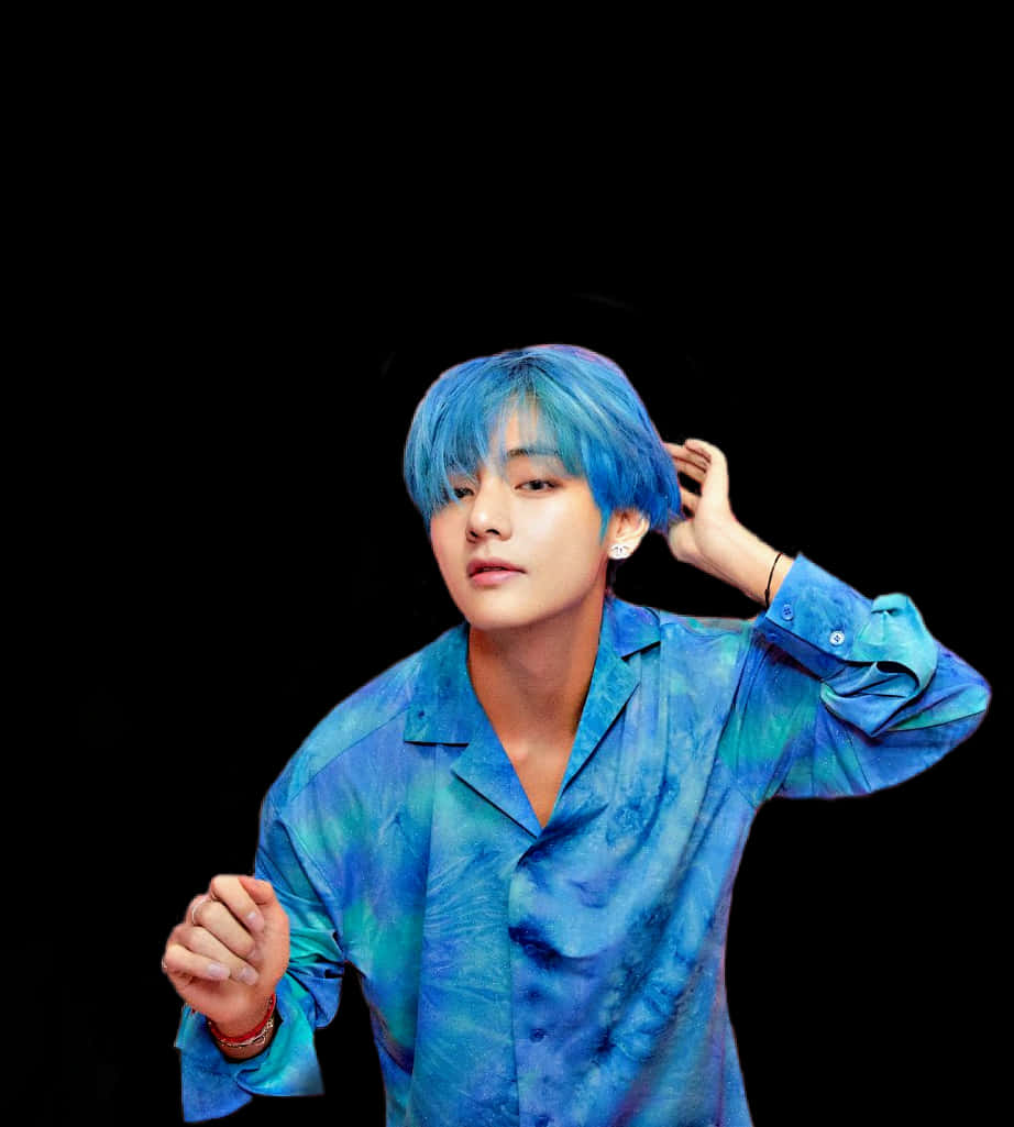 A Person With Blue Hair PNG