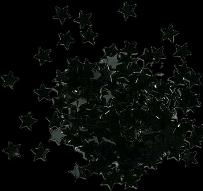 A Pile Of Stars On A Black Background PNG