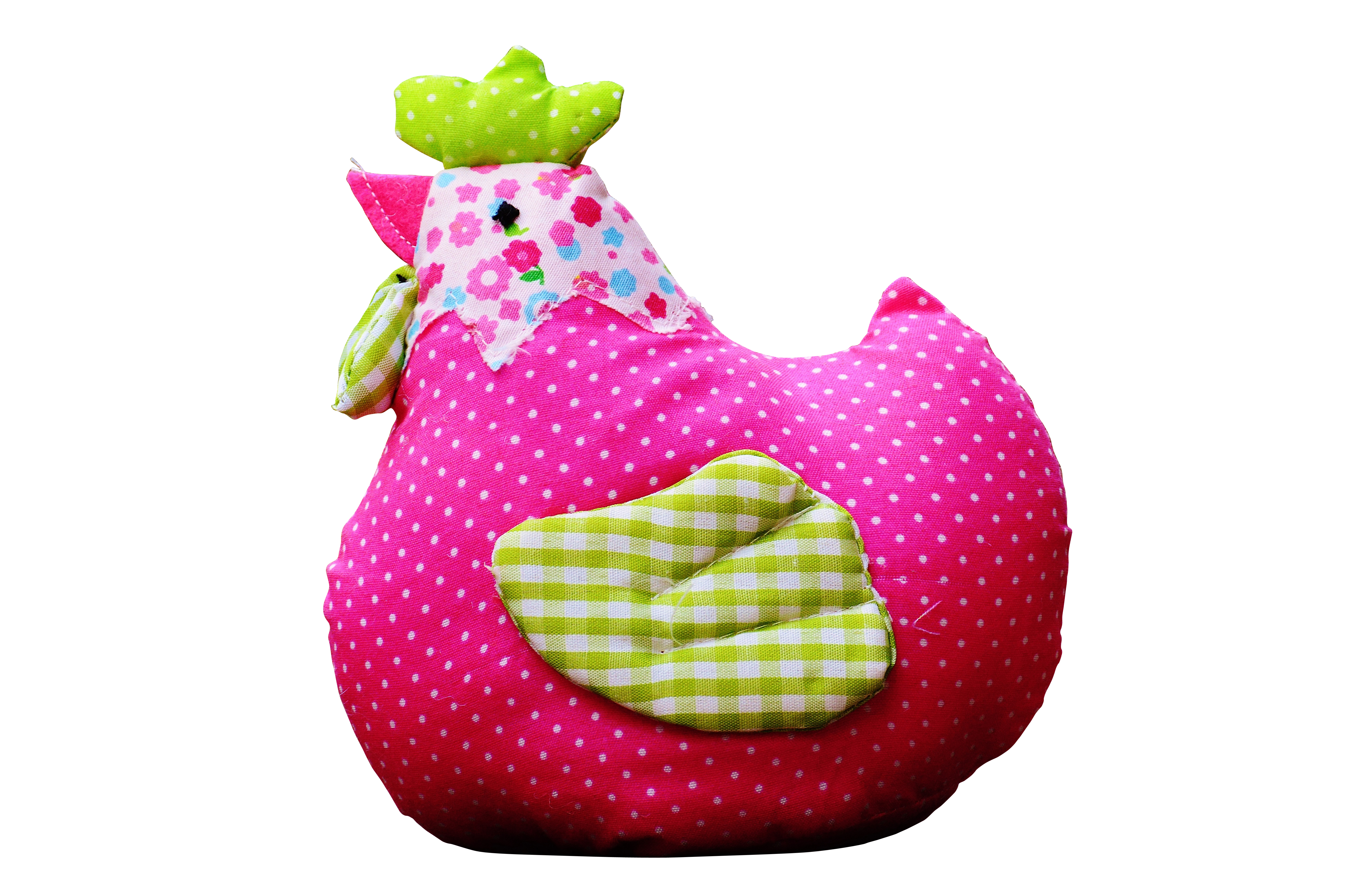 A Pink And Green Stuffed Animal PNG