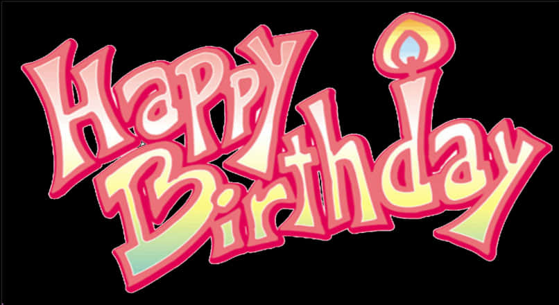 A Pink And Yellow Text With A Black Background PNG