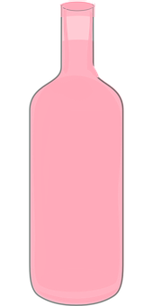 A Pink Bottle With A Black Background PNG