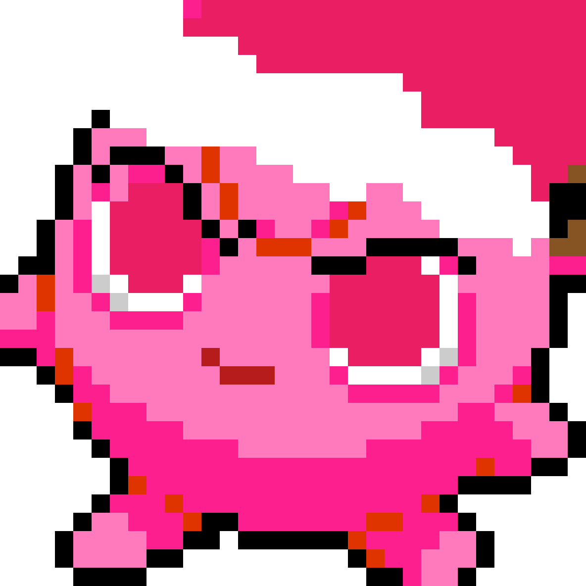 A Pink Cartoon Character With White Hair PNG