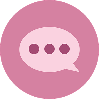 A Pink Circle With Three Dots In The Middle PNG