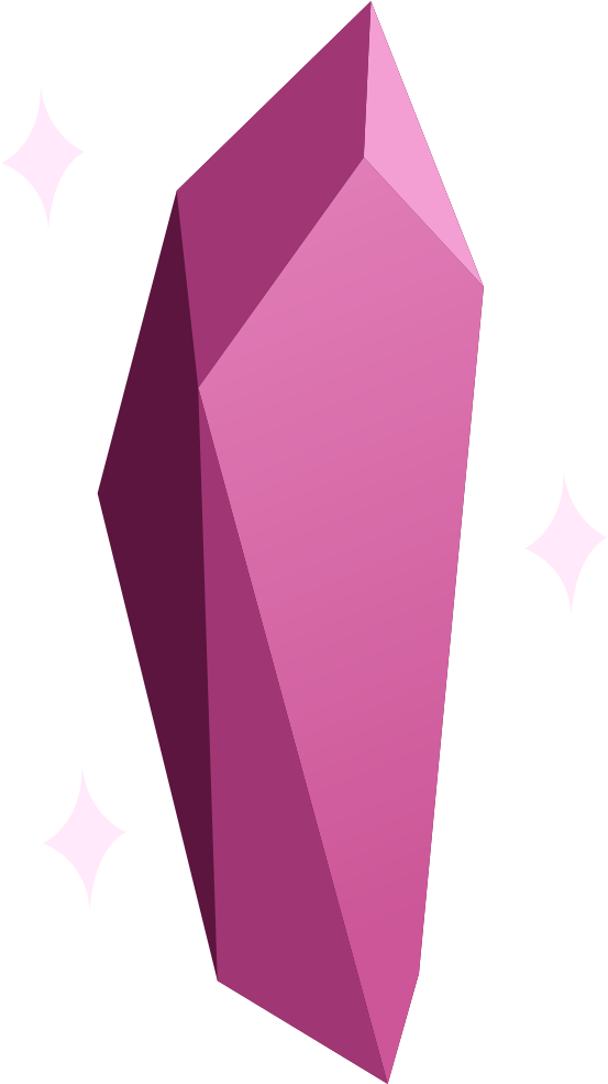 A Pink Diamond With White Stars PNG