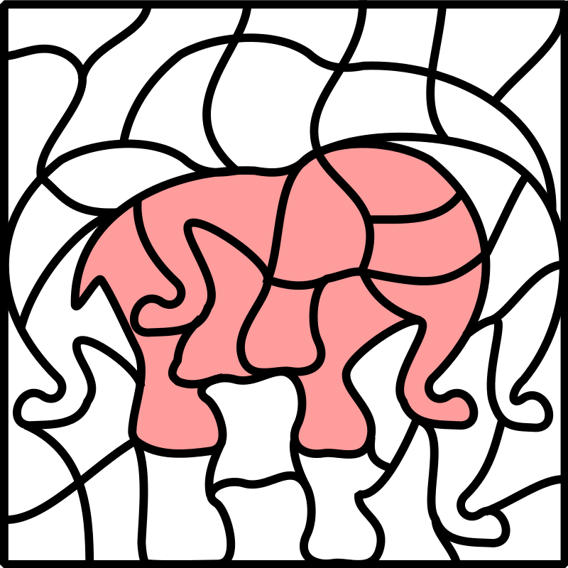A Pink Elephant With Black Background PNG