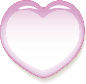 A Pink Heart With A Black Background PNG