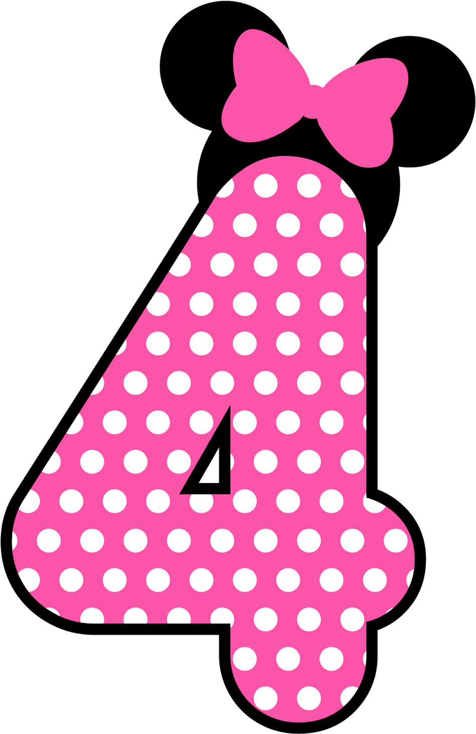 A Pink Number With White Dots PNG