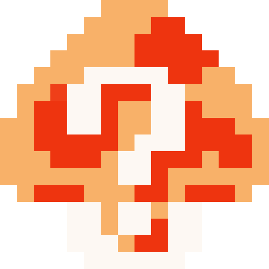 A Pixel Art Of A Mushroom