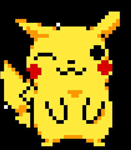 A Pixelated Cartoon Of A Yellow Animal