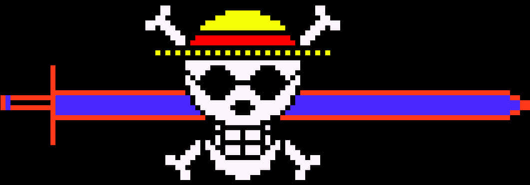 A Pixelated Skull With Sunglasses And A Hat PNG