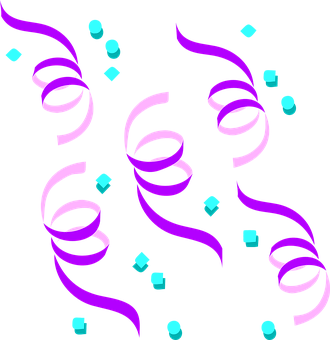 A Purple And Blue Confetti PNG