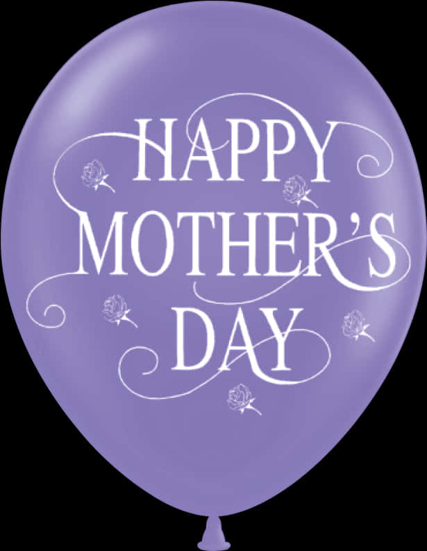 A Purple Balloon With White Text PNG