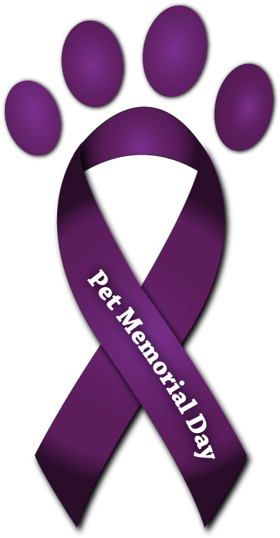 A Purple Ribbon With White Text
