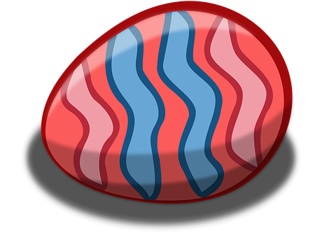 A Red And Blue Oval With Lines PNG