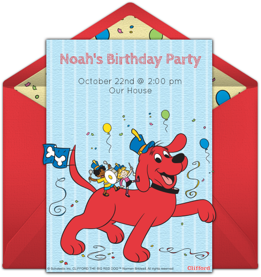 A Red Envelope With A Cartoon Dog On It