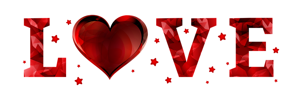A Red Heart And V Letters PNG