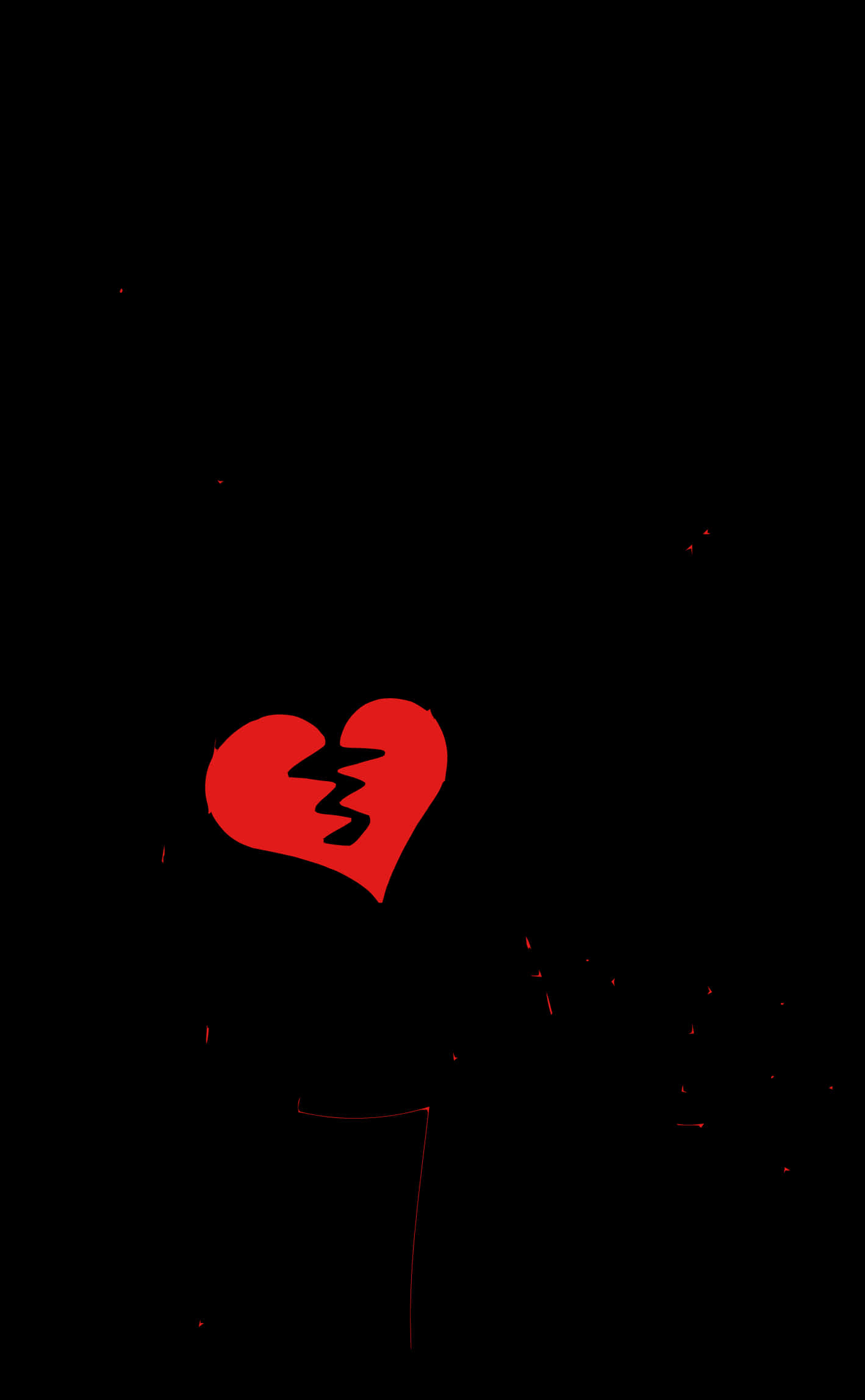 A Red Heart With A Broken Heart PNG