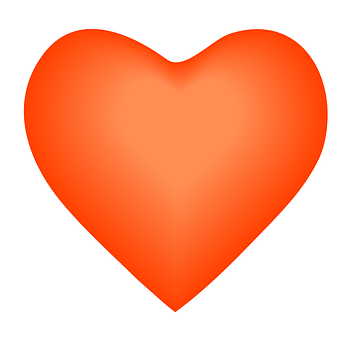 A Red Heart With A White Background PNG
