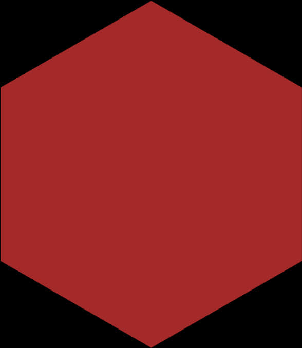A Red Hexagon With Black Background PNG