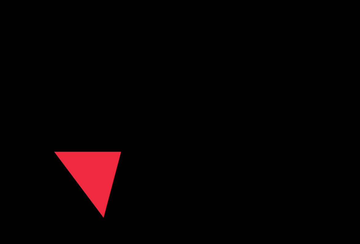 A Red Triangle On A Black Background PNG