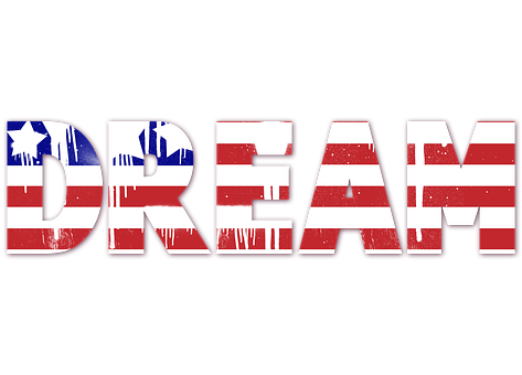 A Red White And Blue Text With White Paint Dripping On It PNG