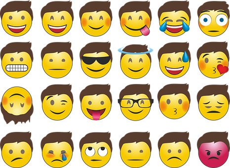 A Set Of Yellow Emojis PNG