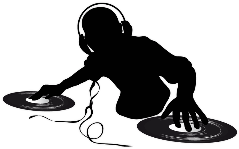 A Silhouette Of A Dj PNG