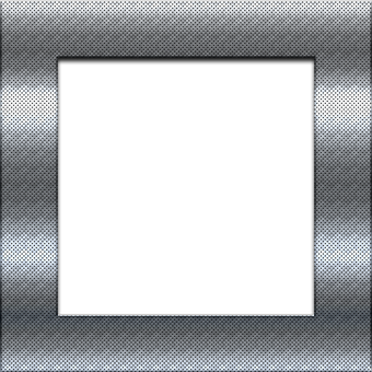 A Silver Square Frame With A Black Background PNG