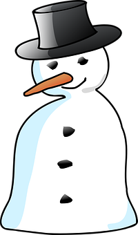 A Snowman With A Hat PNG