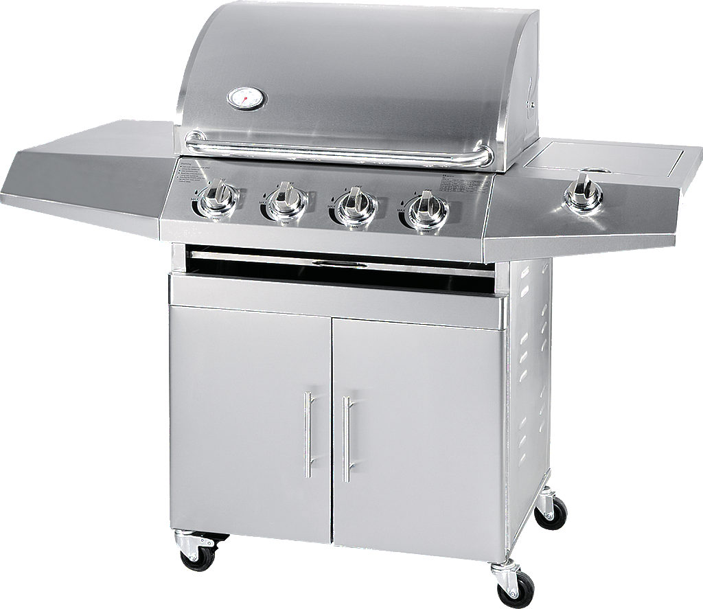 A Stainless Steel Barbecue Grill PNG