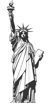 A Statue Of Liberty With A Hand Raised PNG