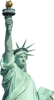 A Statue Of Liberty With A Torch PNG
