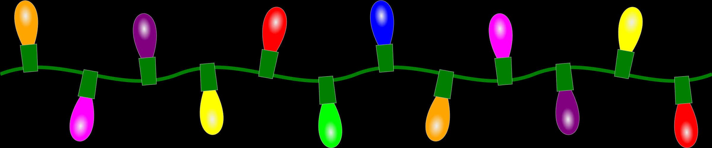 A String Of Lights With Different Colors PNG
