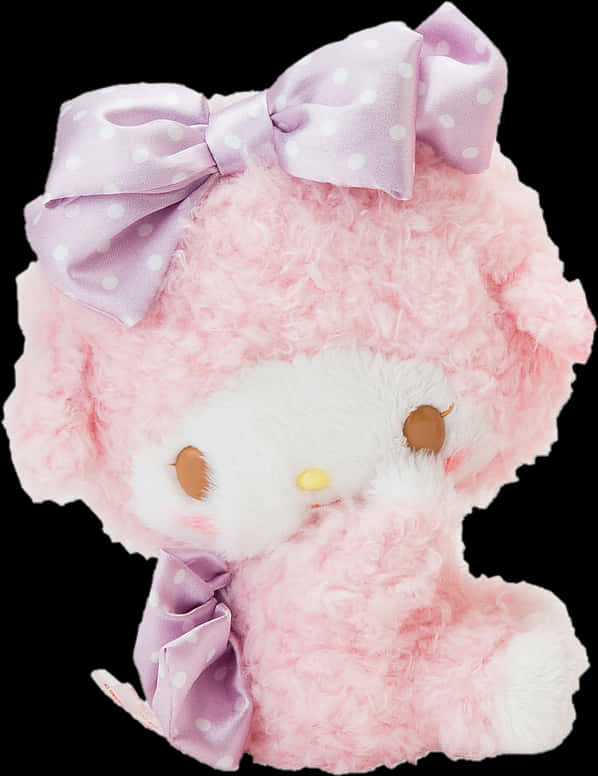 A Stuffed Animal With A Bow PNG