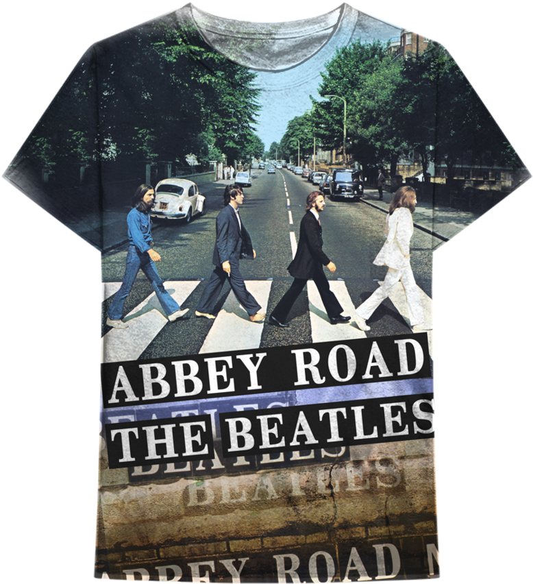 A T-shirt With A Picture Of A Road And Trees PNG