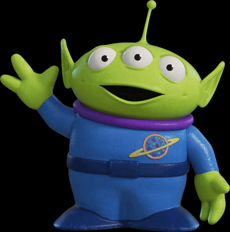 A Toy Alien With Three Eyes PNG