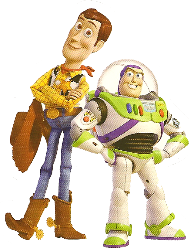 A Toy Character Standing Next To Another Toy PNG