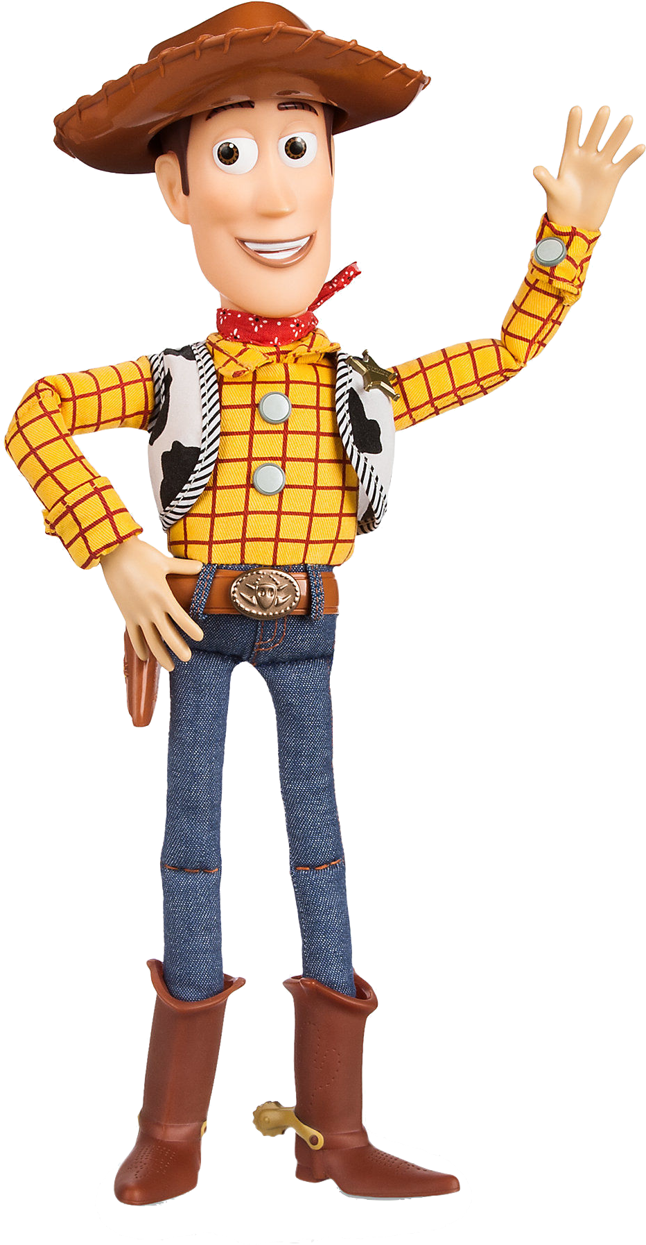 A Toy Cowboy With His Hand Up