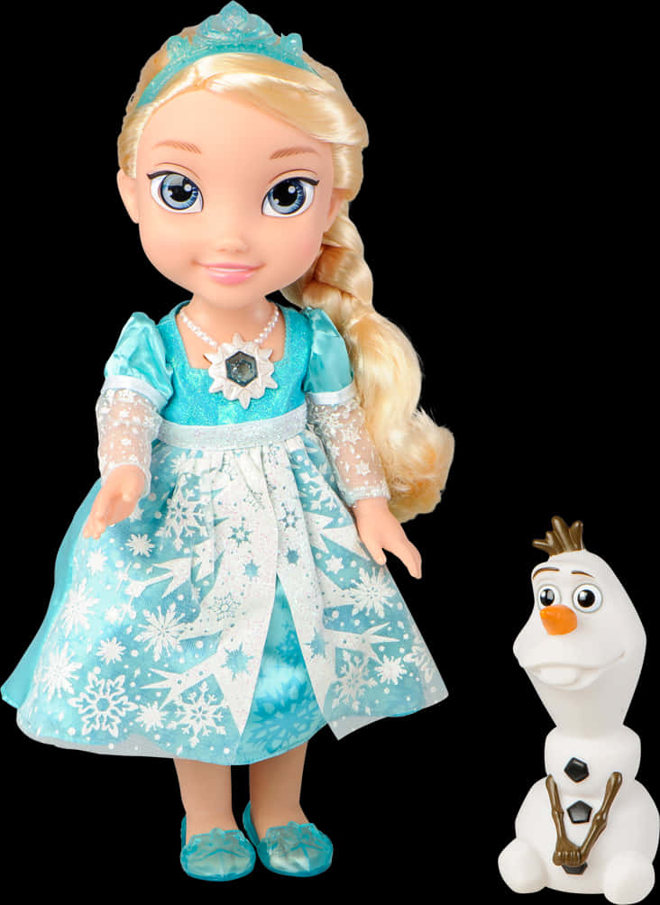 A Toy Doll Next To A Toy Snowman PNG